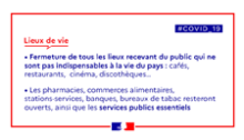 FERMETURE DES LIEUX PUBLICS