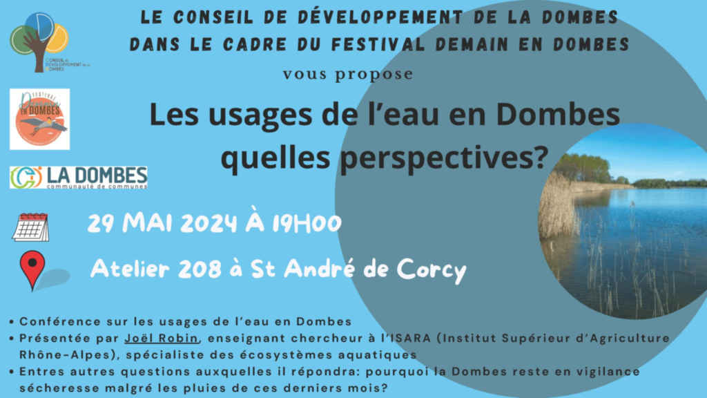 💧 Conférence « les usages de l’eau en Dombes, quelles perspectives ? »