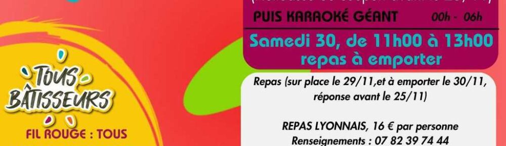 🍽️ Téléthon : repas lyonnais et concert puis karaoké