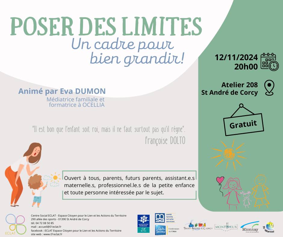 👨‍👩‍👧 Conférence : poser des limites