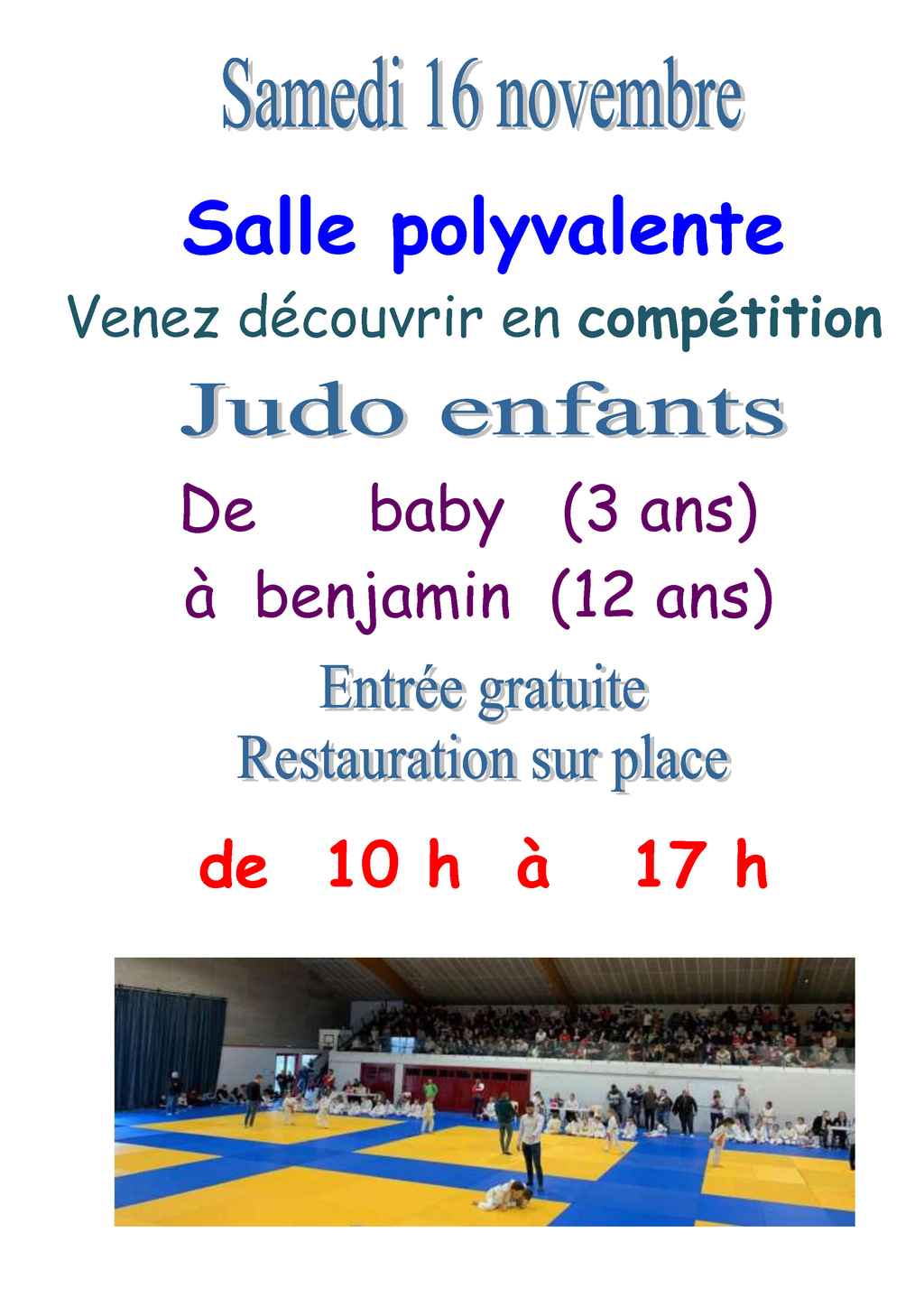 🥋 JUDO : compétition enfants