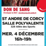 🩸 Don de sang le 4 décembre 2024