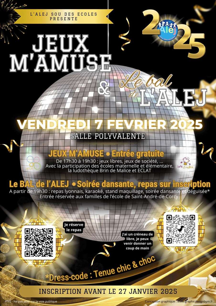 🪩 ALEJ : soirée Jeux m'amuse 🃏 puis Bal 💃