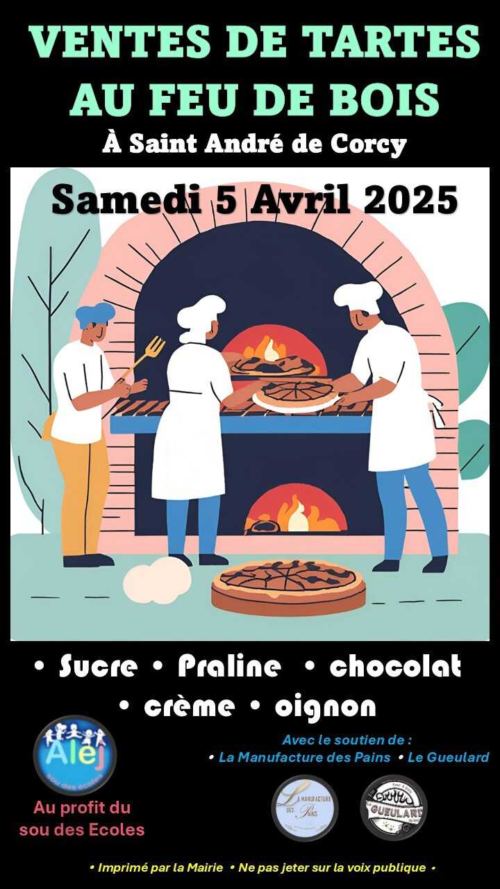 🥧 ALEJ : vente de tartes cuites au feu de bois