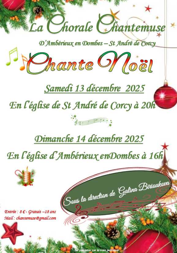 🎄La chorale Chantemuse chante Noël