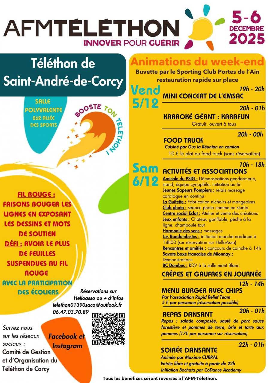 🤝 Téléthon 2025 (5 et 6/12)