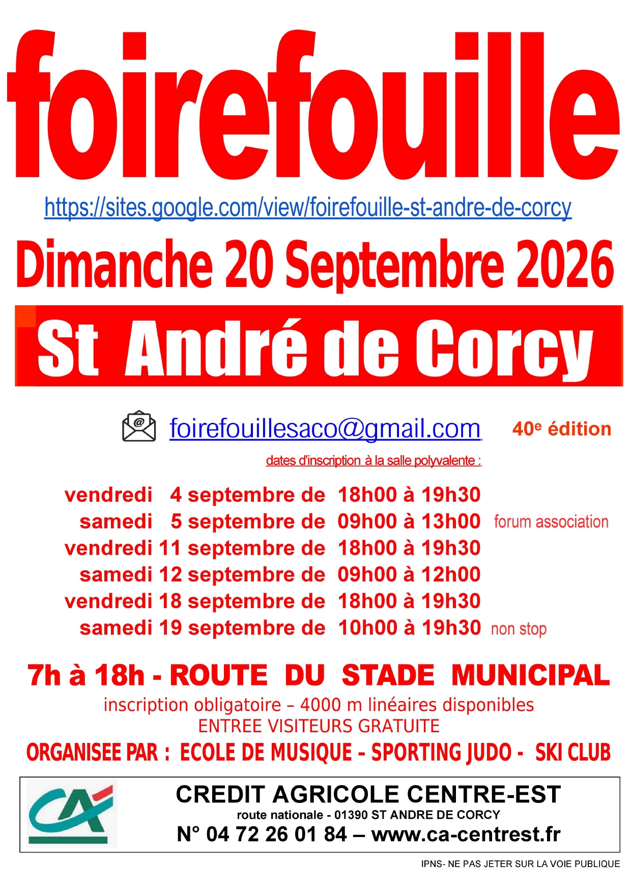 🛍️ Foirefouille 2026 – Saint-André-de-Corcy