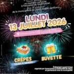 🎆 Festivités et feu d'artifice - 13 juillet 2026