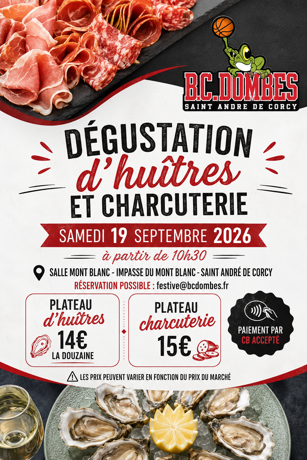🦪 DÉGUSTATION D’HUÎTRES & CHARCUTERIE 🥓