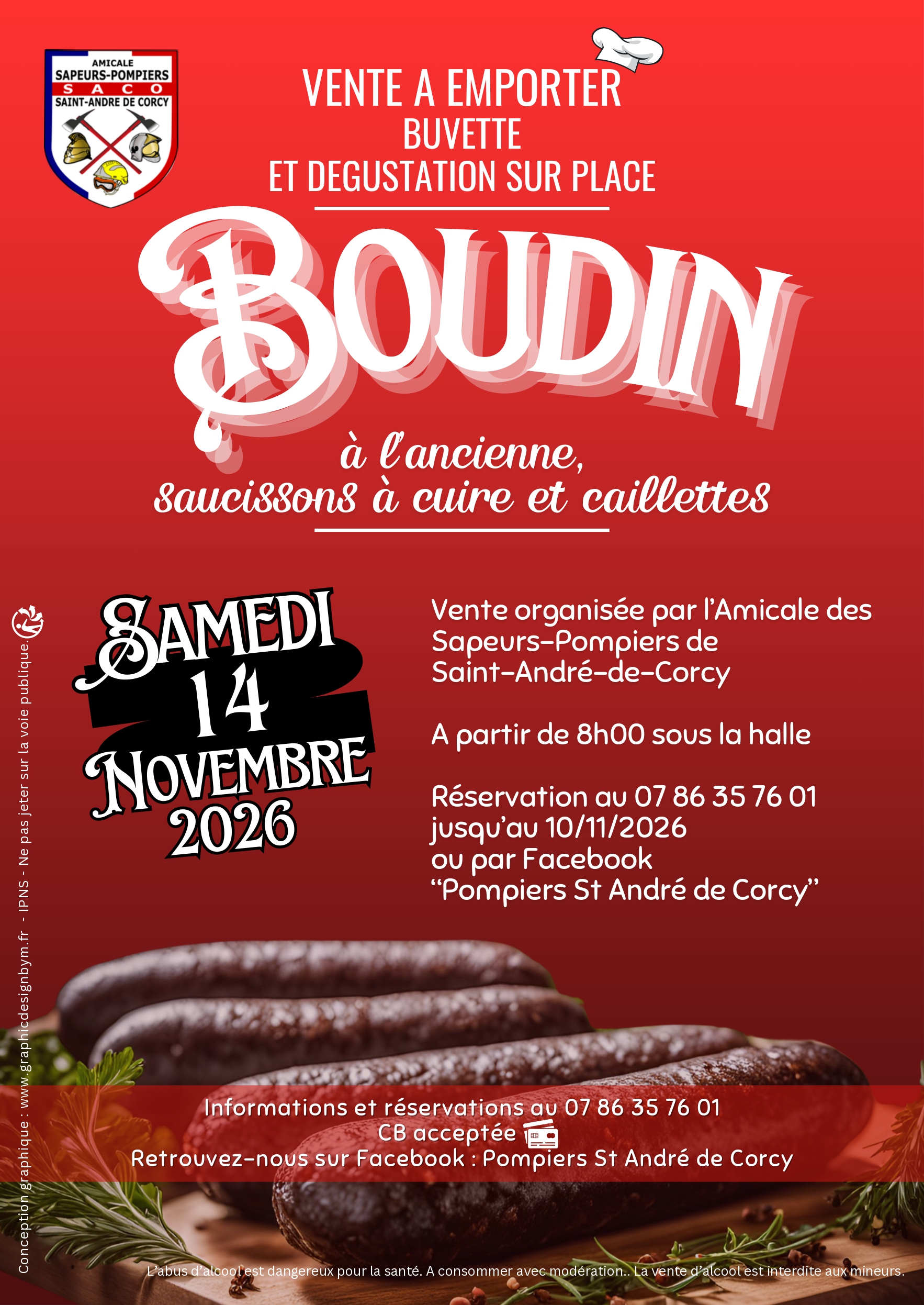 🚒 VENTE DE BOUDIN, SAUCISSON À CUIRE ET CAILLETTES